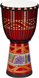 heizi ジャンベ 大 8インチ 楽器 太鼓 民族楽器 ハンドドラム パーカッション (レッド(装飾）直径20cm,高さ40cm)