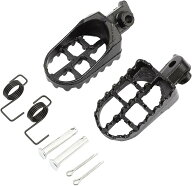 バイク ワイドフットペグ ワイドフットレスト 左右セット 社外品 汎用 ブラック (ブラック)