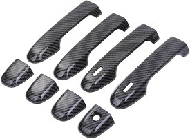 トヨタ用 ドアハンドル カバー カーボン ルック アクア NHP10 L S G X-アーバン G`s GRスポーツ クロスオーバー グラム カスタム パーツ 社外品