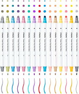 Ohuhu ドットペン 15色セット 0.5mm 押し ドットマーカー メタリック 基本色 ドット カラーペン 水性ペン…