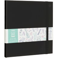 Ohuhu スケッチブック マーカーペン用 210mm×210mm 画用紙 裏写りしない 150gsm 表裏両面使用可能 60枚/…