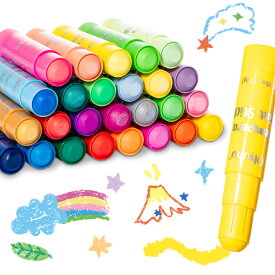 【ポイント10倍★マラソン期間限定】Ohuhuクレヨン36色セット 水で落とせる テンペラクレヨン 繰り出し式 塗り絵 落書き お絵描き 絵の具 セット