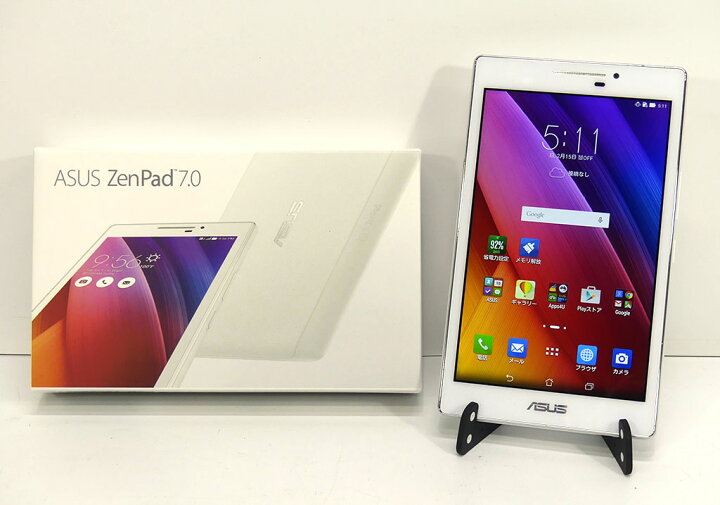 楽天市場 Asus Zenpad7 0 ホワイト Z370kl Wh エイスース タブレット7インチ 送料無料 中古 使用感少ない美品 300ｇを切る重量 非常に持ちやすいデザイン Zenpad シリーズ オフィスハードウェアエーワン
