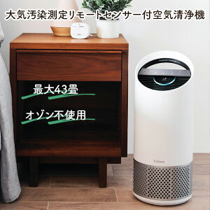 【 43畳まで対応 】空気汚染レベル監視リモートセンサー付属 UV-C LED 空気清浄機 オゾン不使用 HEPAフィルター 花粉 カビ ダニ PM2.5 煙 細菌 ウイルス 除去 消臭 リビング 教室 介護施設 病院 TruS