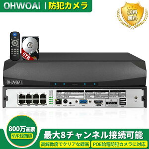 POE hƃJ NVR POER[_[ POEd^@ 4K 800f OHWOAI POEhƃJ Ή 6TB HDD