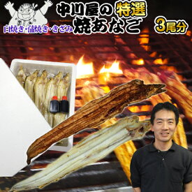 焼きあなご 中川屋の焼きあなご（お試し）3尾分！うなぎ（鰻）とは違う上品な味わい♪ギフト お歳暮 お中元 贈り物にも！ あなご料理 焼き あなご 穴子 焼きアナゴ 穴子飯（あなごめし）にいかが 土用の丑の日 父の日ギフト