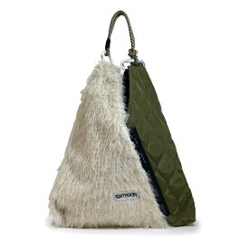 RISLEY(リズレー)×OUTDOOR(アウトドア)ファー×キルトハンドルバッグ Fur×Kilt handle bag BAG 全2色 【送料無料】