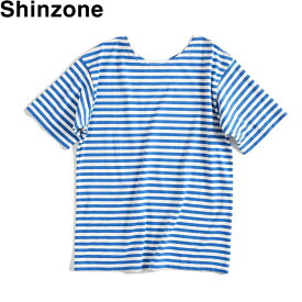 ご予約受付中 Shinzone(シンゾーン) ハーフマリンボーダー HALF MARINE BORDER TEE Tシャツ カットソー 綿 レディース 全2色 半袖 フリーサイズ 日本製 おしゃれ かわいい 【送料無料】 春 夏 服