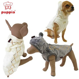 Puppia(パピア) JUNO(ジューノ)スパンコールアーガイルパーカ 犬服 ドッグウェア 小型犬用品 子犬 おしゃれ ペット チワワ トイプー ヨーキー