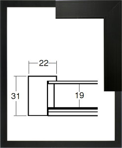 立体額縁 3D深寸(5660) ブラック 大衣