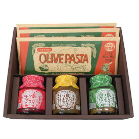 国産オリーブから作られた オリーブパスタ3袋（180g×3)とパスタソース3種セット 新食感の凹凸麺 小豆島産 パスタ pasta 生麺 イタリアン パスタ
