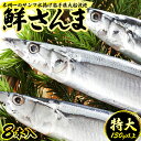 特大さんま サンマ 生さんま 【ご予約受付開始】【 特大 鮮さんま 8本入 直送便 】 130g以上 送料無料 生サンマ 鮮サ…