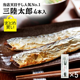 さんま サンマ 干物 【 三陸太郎 まとめ買い 4本入 5パック 】 送料無料 真空パック 丸干し さんま丸干し さんま干物 魚 お取り寄せ ひもの 秋刀魚 岩手 大船渡 三陸 国産 グルメ お取り寄せグルメ 冷凍 ギフト