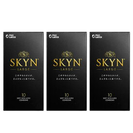 skyn コンドーム 30個 ラージサイズ スキン 避妊具 男性向け避妊用 不二ラテックス 3箱セット コンパクト便