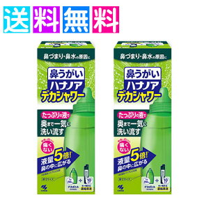 ハナノア デカシャワー 鼻うがい 鼻づまり 鼻水 鼻洗浄 専用洗浄液 小林製薬 2個セット