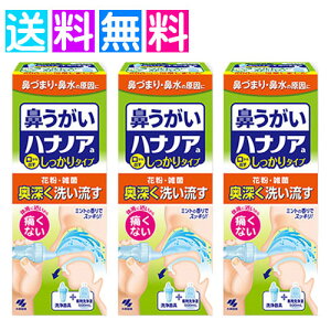 ハナノア 鼻うがい 鼻づまり 鼻水 鼻洗浄 専用洗浄液 小林製薬 500ml 3個セット