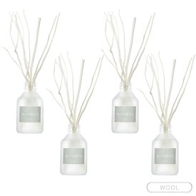 moumou ムームー リードディフューザー 100ml 4個 ルームフレグランス スティック アロマディフューザー アロマオイル ウール