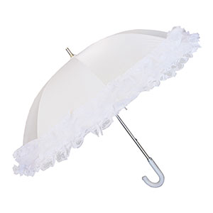 日傘 かわいい フリル 姫系 ゴシック ゴスロリ クラロリ プレミアムホワイト uvion 百貨店 99％UVカット日傘 傘 格安 価格でご提供いたします ロリータ 晴雨兼用