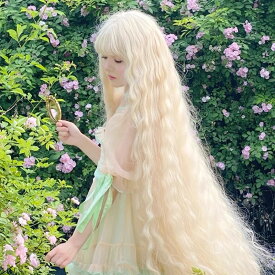 100cm 超ロング コーンパーマ カールウィッグ 金髪 ピンク オレンジ ブラウン 精霊 天使 物語のお姫 アニメ コスプレ ウールロール レディース かつら ウィッグ ロングかつら イベント ハロウィン ウィッグ コスプレ ウイッグ