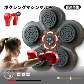 音楽ボクシングマシンマルチ 音楽ターゲット ボクシング 壁掛け ミュージック ボクシングマシン屋内 反応壁ターゲット運動機器家庭用 音楽ボクシング ボクシンググローブ付き 大人 子供 兼用