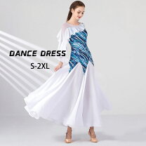 楽天市場】ロングドレス 白（社交ダンス｜体操・ダンス）：スポーツ 