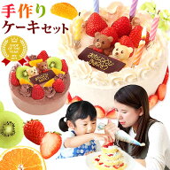 ＼最強翌日配送！／ 誕生日ケーキ バースデーケーキ 手作りケーキセット 手作りキット ケーキ 5号 冷凍 …