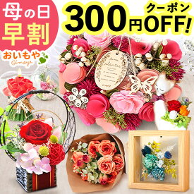 ＼先着300円クーポン★4/24に値段上がります／ 母の日 プレゼント 早割 2026 花 プリザーブドフラワー ガラスドーム インテリア リース フォトフレーム 置き物 猫 猫グッズ バラ 花束 枯れない かわいい ギフト 送料無料 スイーツ お菓子 和菓子 洋菓子 おいもや