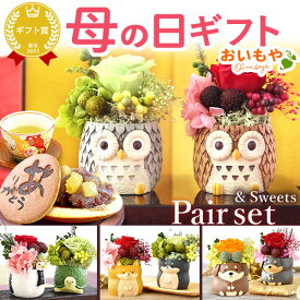 ＼遅れてごめんね！／ 母の日 プレゼント 2026 花 プリザーブドフラワー 枯れない花 薔薇 ふくろう 鶴 亀 縁起物 犬 猫 犬好き 猫好きペアギフト 置物 インテリア どら焼き ギフト 送料無料 スイーツ お菓子 和菓子 おいもや