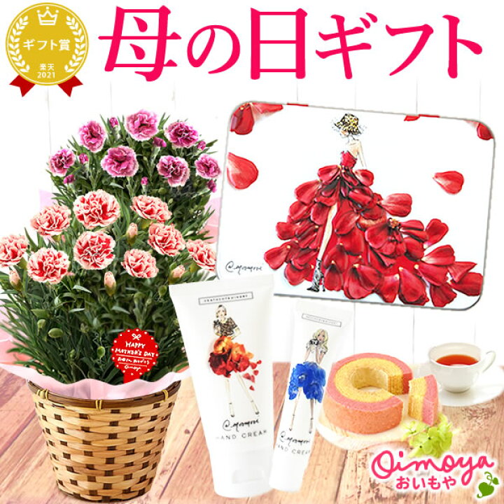 楽天市場 母の日 プレゼント 花 実用的 ギフト カーネーション 生花 鉢 鉢植え 4号 洋菓子 鉢植え 送料無料 エプロン おしゃれ かわいい ワンピース ストール ハンドクリーム スイーツ ギフトセット お菓子 静岡 おいもや 楽天市場 母の日 プレゼント 花 実用的 ギフト カーネーション 生花 鉢 鉢植え 4号 洋菓子 鉢植え 送料無料 エプロン おしゃれ かわいい ワンピース ストール ハンドクリーム スイーツ ギフトセット お菓子 静岡 おいもや