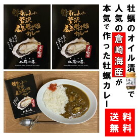 倉崎海産 送料無料 カレー 牡蠣入り倉崎海産 牡蠣 カレー 2食入 ネコポス対応牛すじが入った贅沢な牡蠣カレー 倉崎海産 オイル＆オイスター 広島産牡蠣