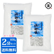 【メール便 送料無料】白松 浜御塩 (はまみしお) 400g × 2袋 ( 800g ) しっとりタイプ 粗塩 しお 食塩 …