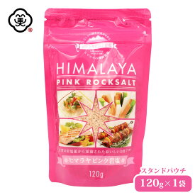 白松 ヒマラヤ ピンク 岩塩 120g × 1袋 スタンドパウチ さらさらタイプ 採掘方岩塩 しお 食塩 天然の岩塩鉱 (パキスタン産) ピンクロックソルト 海外産 お塩