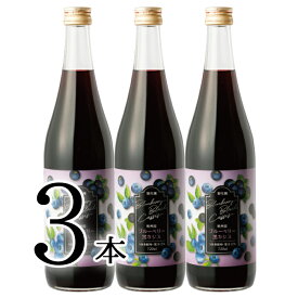 野生種ブルーベリー＆黒カシス 720ml×3本ドリンク ブルーベリー果汁 カシス果汁 飲みやすい