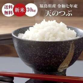新米 米 30Kg 送料無料 無洗米【福島県産 天のつぶ 30Kg】お米 玄米 白米 こめ コメ 精米 令和七年産 《北海道・九州・沖縄・離島は送料無料ライン対象外》