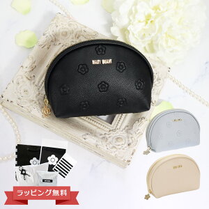 マリークヮント シンプルエンボスデイジーラウンドポーチ 2688543940100