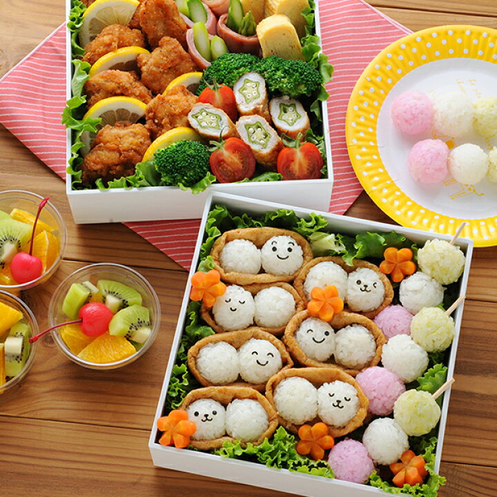 ついに再販開始 お弁当 グッズ Nicoキッチン うさぎとひよこのmini 2 おにぎりセット A 海苔パンチ キャラ弁 ランチ おにぎり Shipsctc Org