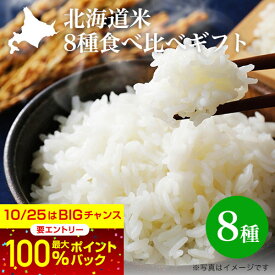 27日 9:59まで！エントリーで最大100％ポイントバックのチャンス！白米 お米｜北海道米 8種食べ比べギフト(300g/2合×8）特別栽培米 北海道米 ななつぼし ふっくりんこ おぼろづき ゆめぴりか きらら397 ほしのゆめ あやひめ きたくりん｜ギフト 2023年産