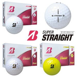 [񂹏i] uaXg St X[p[Xg[g {[ St {[ BRIDGESTONE GOLF SUPER STRAIGHT GOLF BALL 3F 1_[X(12) [{Ki] [2025Nf]
