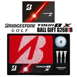 ブリヂストンゴルフ TOUR B X ボールギフト G26B1R(ボール1個・タオル・ウッドティー3本セット)