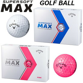 Callaway SUPERSOFT MAX BALL キャロウェイ スーパーソフト マックス ホワイト/ピンク Golf Ball/ゴルフ ボール 1ダース(12個入り) 【日本正規品】【2023年モデル】