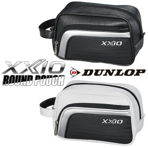 �_�����b�v �[�N�V�I ���E���h�|�[�` �����Y GGB-X163RP DUNLOP XXIO ROUND POUCH MEN'S L25×H15×W12cm ��0.2kg �z���C�g �u���b�N ���E���h�o�b�O �J�[�g�o�b�O [2025�N���f��]