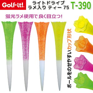 ylR|XΉz Cg hCu  eB[ 75 4{ T-390 LITE DRIVE GLITTER TEE / J[F4F S75mm SteB[ vXeBbNeB[ Stpi/EhpiyGolf-it!z