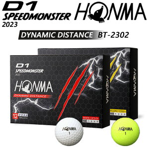 {ԃSt/HONMA GOLF D1 SPEEDMONSTER GOLF BALL BT-2302 D1 Xs[hX^[ St{[ No.1A2A3A5 zCg CG[ 1_[X(12) [z}St] [2023Nf]