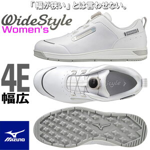 [񂹏i] ~YmSt ChX^C WG {A EBY StV[Y 51GW2270 MIZUNO GOLF WIDE STYLE WG BOA WOMEN'S GOLF SHOES 4E 22.5`24.5cm 01FzCg y h XpCNX [{K