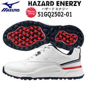 �y���o��OK�z�~�Y�m �n�U�[�h�G�i�W�[ �S���t �V���[�Y �����Y 51GQ2502 01 �I�t�z���C�g×�l�C�r�[×���b�h 4E���� �X�p�C�N���X �R ���L �h�� �l�H��v 2025�N���f�� MIZUNO HAZARD ENERZY LACE MEN'S Golf Sh