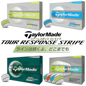 TaylorMade �e�[���[���C�h 2026 �c�A�[���X�|���X �X�g���C�v �S���t�{�[�� 1�_�[�X(12������) TOUR RESPONSE STRIPE GOLF BALL [2026�N���f��] [���{���K�i]