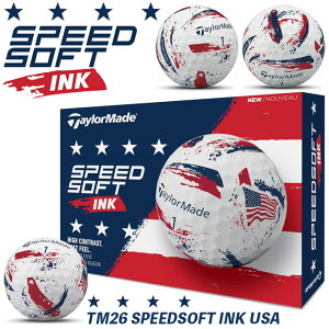 �e�[���[���C�h 2026 TaylorMade SPEEDSOFT INK USA Golf Ball �X�s�[�h�\�t�g �C���N ���[�G�X�A�[ �S���t�{�[�� 1�_�[�X(12����) �z���C�g ���{���K�i [2026�N���f��]