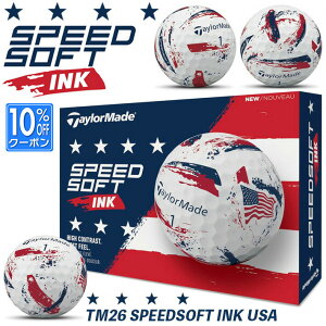 �e�[���[���C�h 2026 TaylorMade SPEEDSOFT INK USA Golf Ball �X�s�[�h�\�t�g �C���N ���[�G�X�A�[ �S���t�{�[�� 1�_�[�X(12����) �z���C�g ���{���K�i [2026�N���f��]