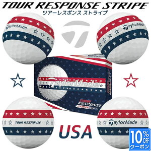 TaylorMade �e�[���[���C�h 2026 �c�A�[���X�|���X �X�g���C�v USA �S���t�{�[�� 1�_�[�X(12������) TOUR RESPONSE STRIPE USA GOLF BALL [2026�N���f��] [���{���K�i]