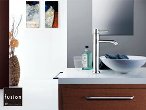 【fusion】SSL166 水栓金具 ステンレス シングルレバー混合栓 ハイトール 自在水栓 手洗器 洗面ボウル用